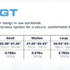 PASGT Size Chart