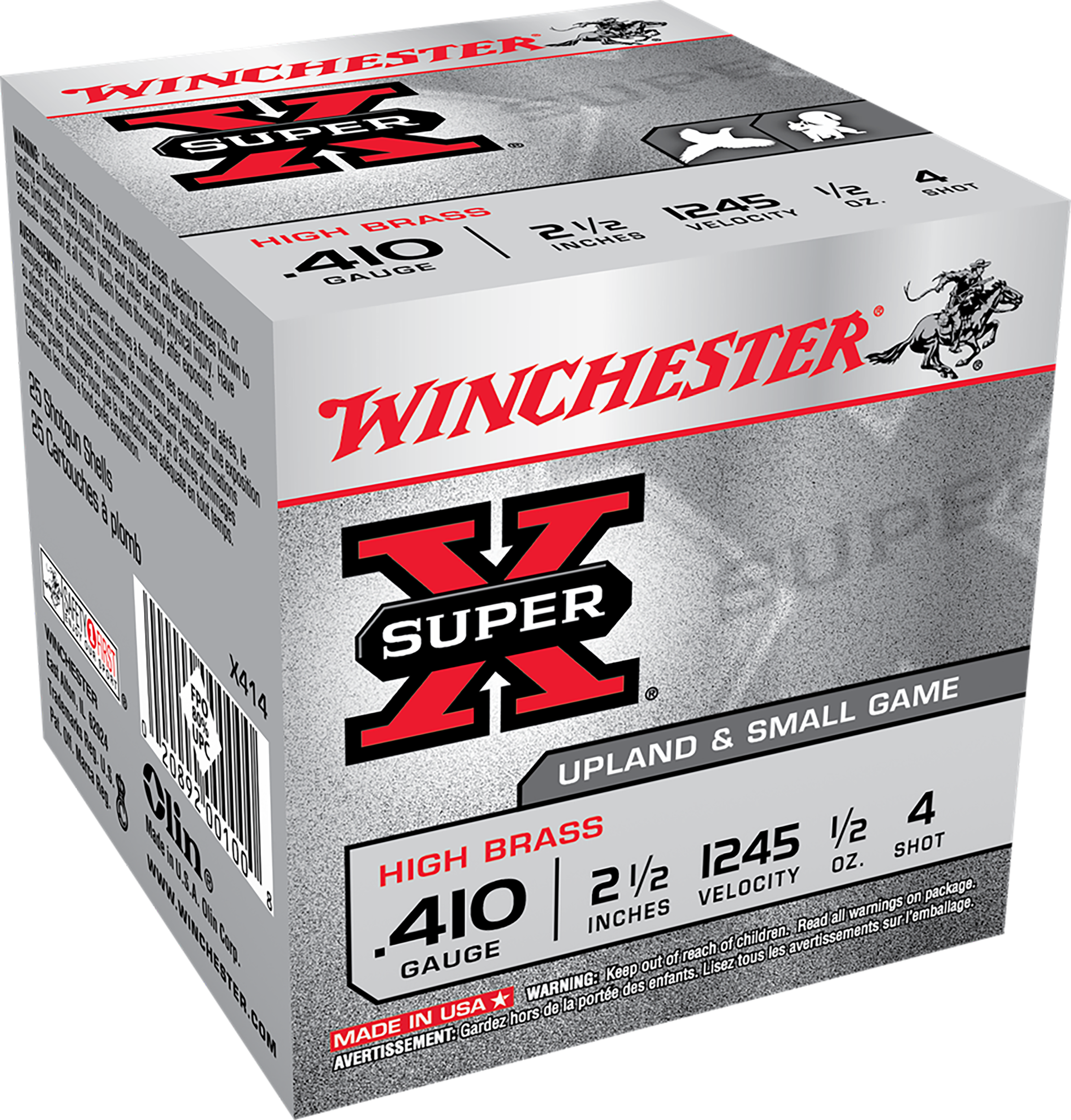 Winchester Ammo Super X, Win X414 Super-x 410 3in 4sh 1-2 25-10