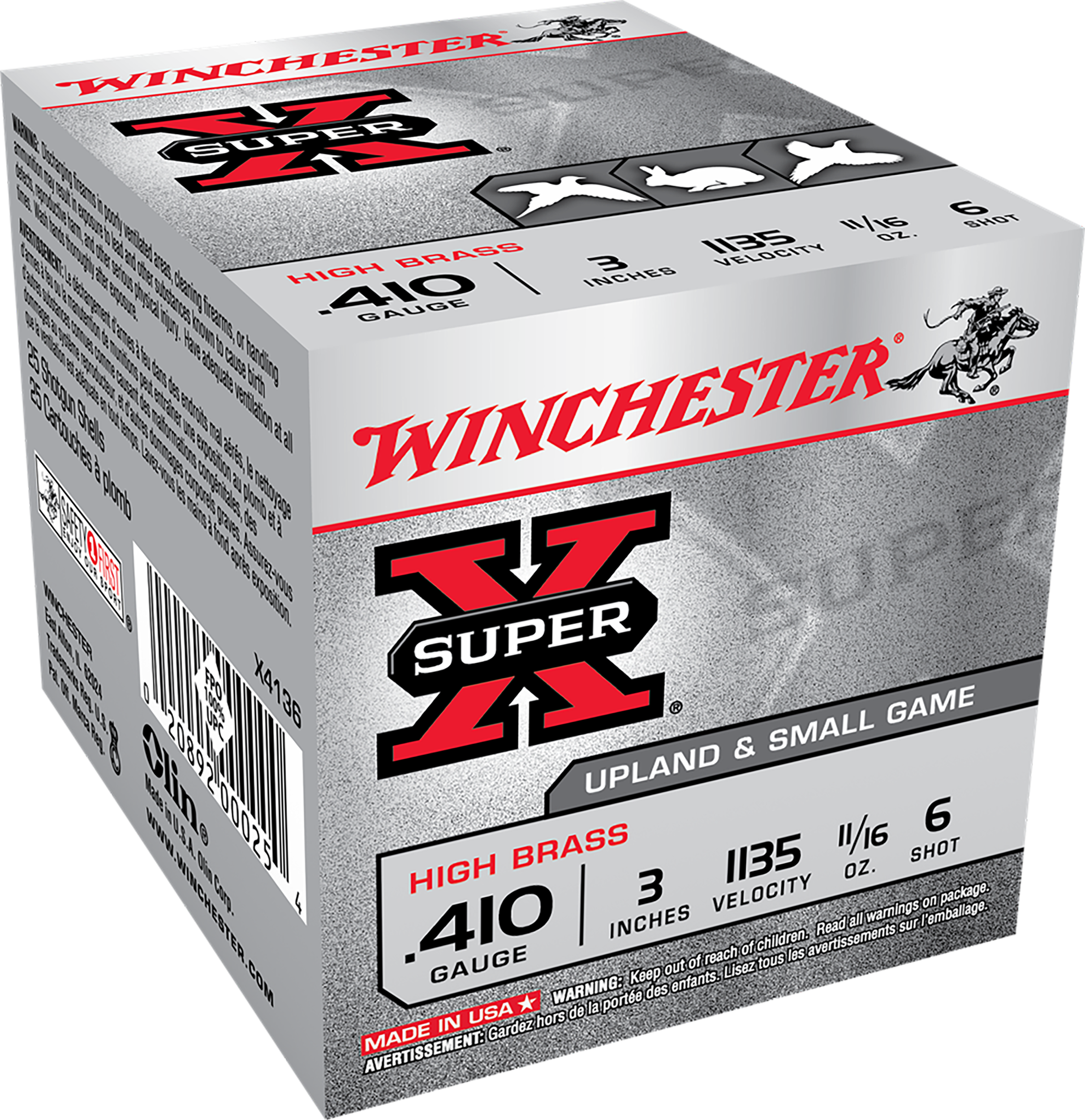 Winchester Ammo Super X, Win X4136 Super-x 410 3 11-16 25-10