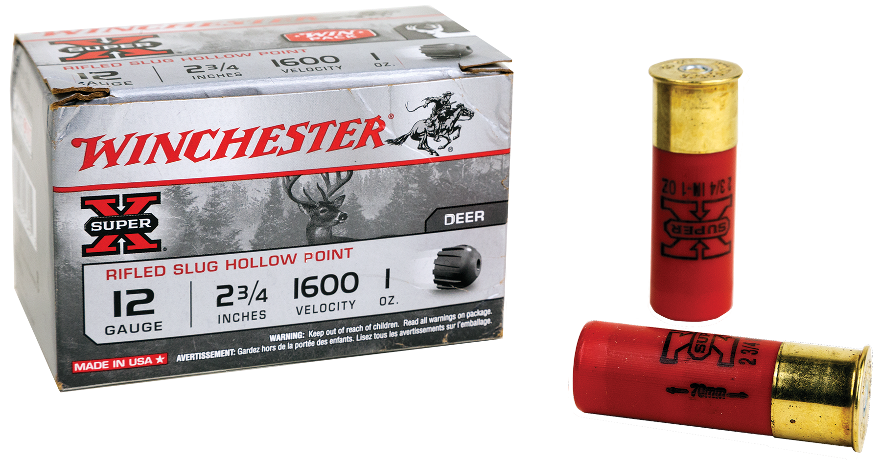 Winchester Ammo Super X, Win X12rs15vp Super-x 12 2.75 Slug 1oz 15-10