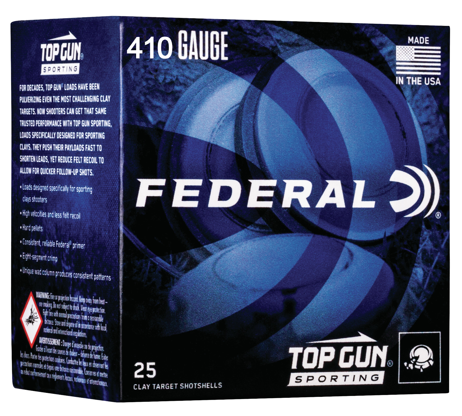Federal Top Gun, Fed Tgs412149 Top Gun 410 2.50 1-2 25-10