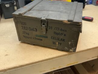 Czechoslovakian Army (Communist Era Surplus - Empty) Wooden Ammo Box - Army Green